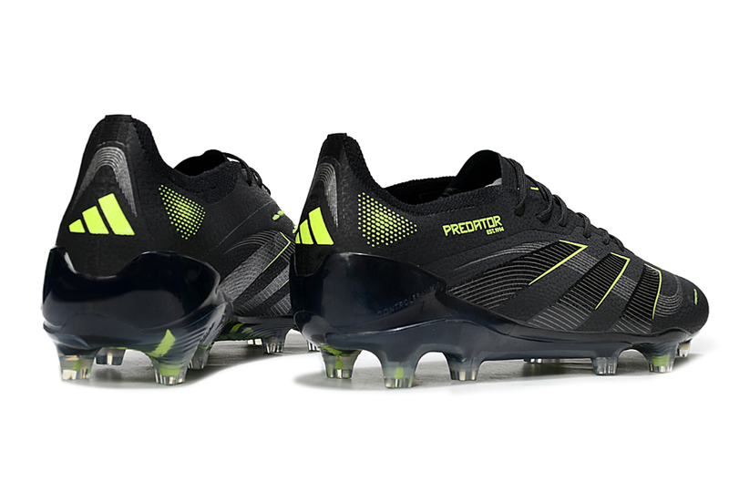 Chuteira Campo Adidas 25 Predator Elite FG- Preto/Verde