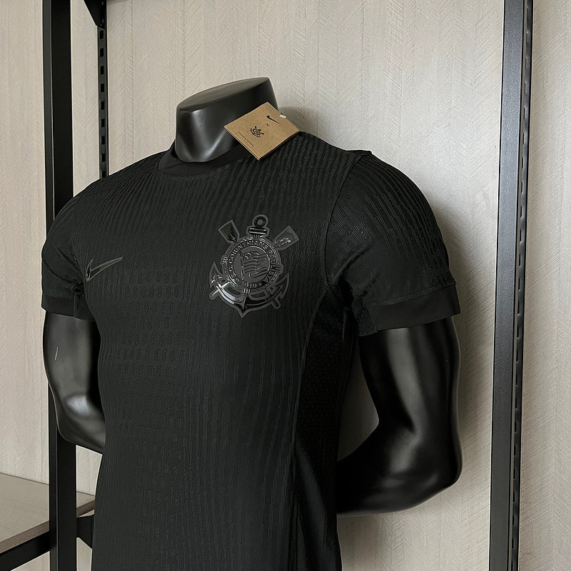 Camisa Corinthians All Black  24/25  - Nike Versão Jogador Preta