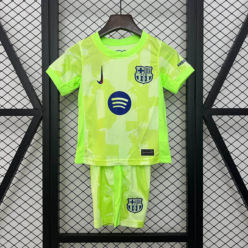 Kit Infantil Barcelona Terceiro 25/26 – Verde