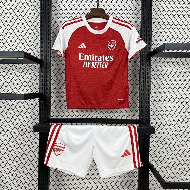 Kit Infantil Arsenal Casa 25/26 –  Vermelho/Branco
