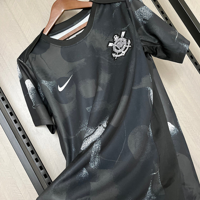 Camisa Nike Corinthians PRÉ JOGO 25/26 Masculina - Preto+Branco