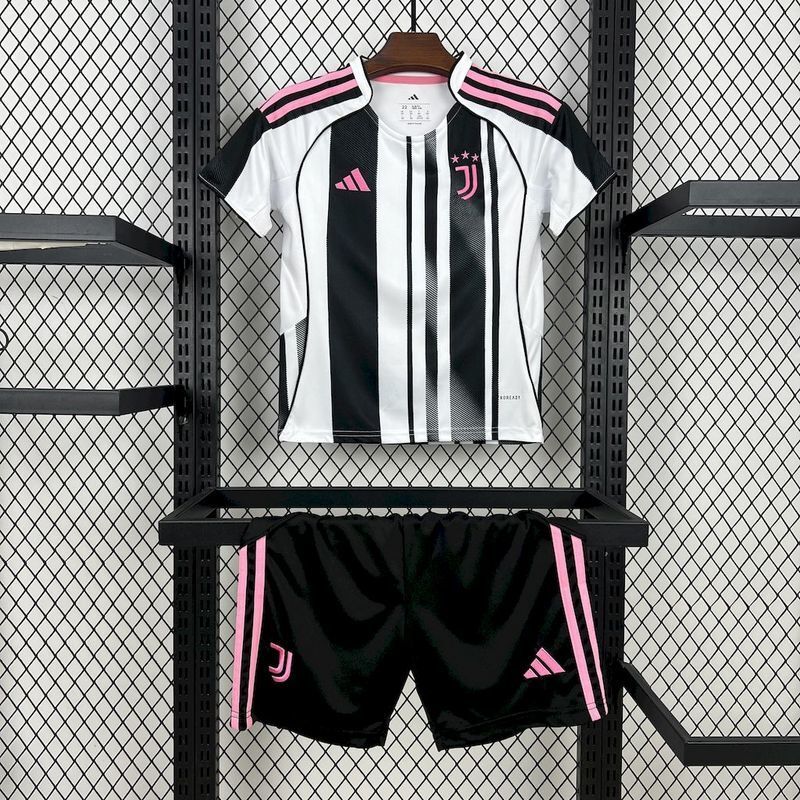 Kit Infantil Juventus 25/26 –  Branco/Preto