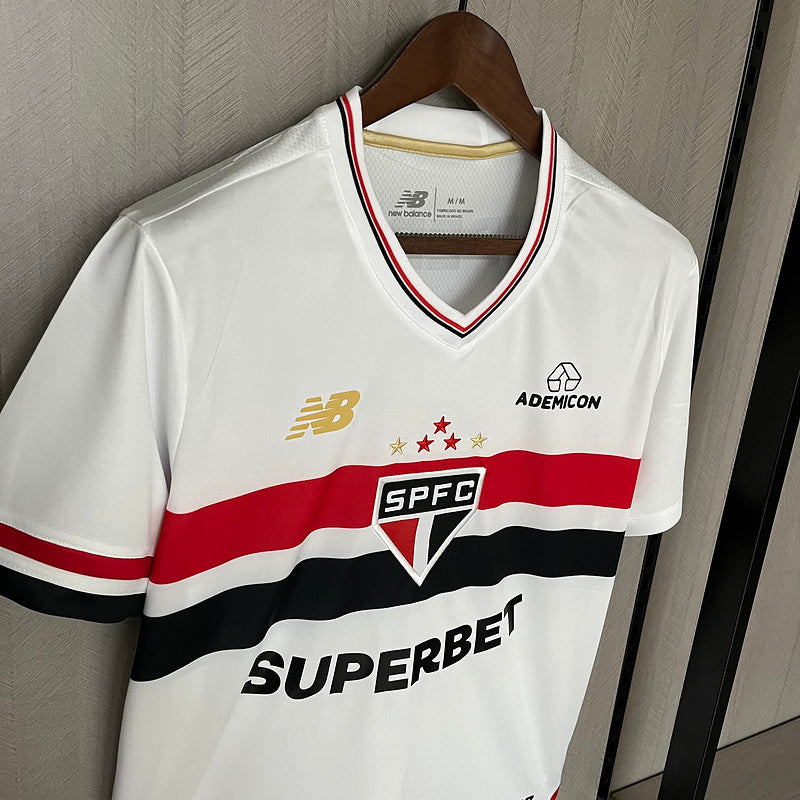 Camisa São Paulo Casa 25/26 -Torcedor Masculina branco