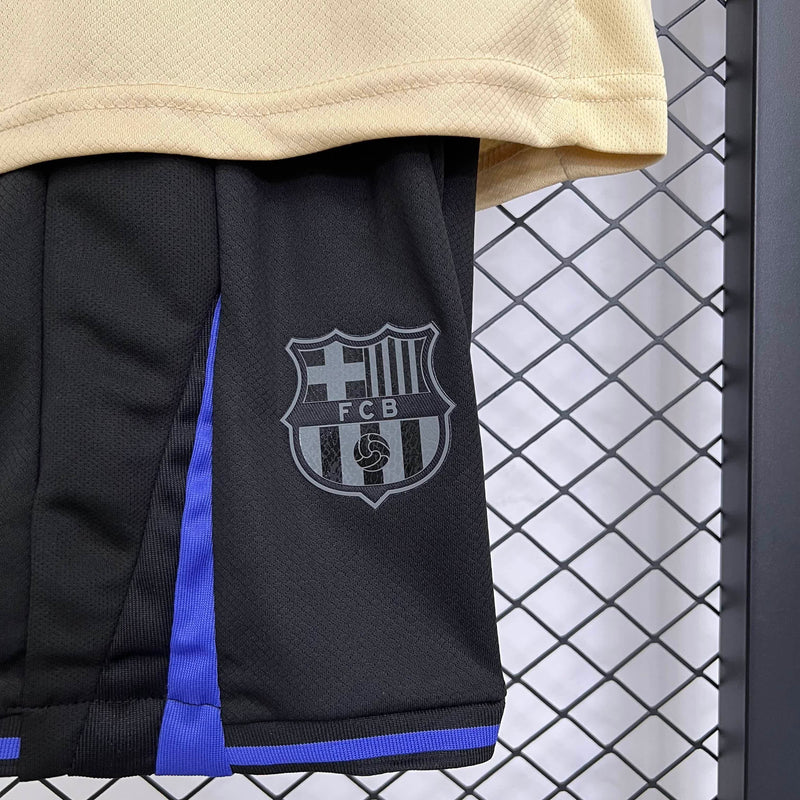 Kit Infantil Barcelona 25/26 –  Away Bege