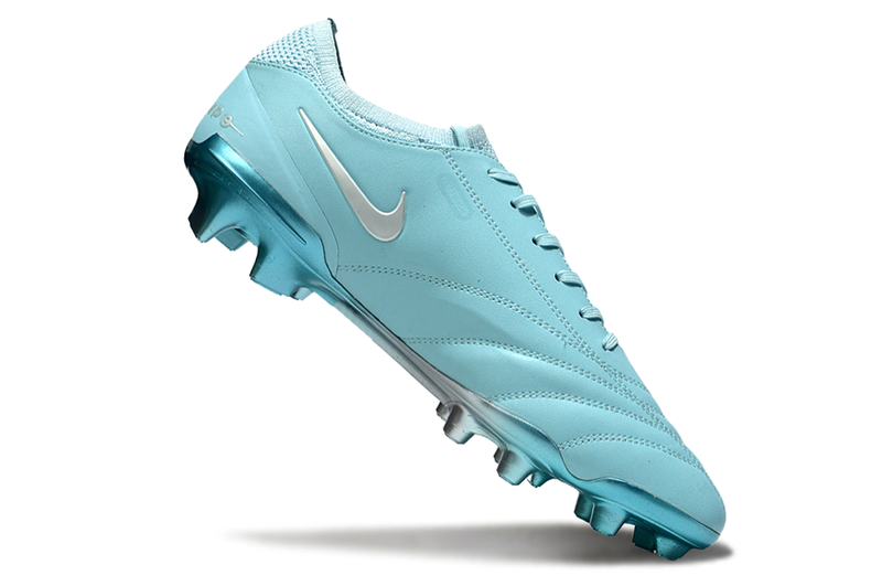 Chuteria Campo Nike Tiempo Legend 10  Elite LUXE Limitada FG- Azul/Prata