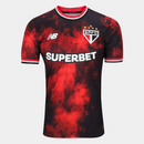 Camisa São Paulo 24/25 Jogador Comemorativa New Balance Masculina - Preto+Vermelho
