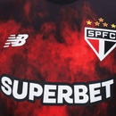 Camisa São Paulo 24/25 Torcedor Comemorativa New Balance Masculina - Preto+Vermelho