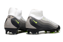 Chuteira Campo Nike Air Zoom Mercurial Superfly IIX Elite FG - Cano Alto Branco/Cinza