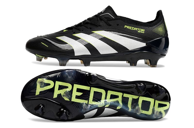 Chuteira Campo Adidas 25 Predator Elite FG- Preto/Verde