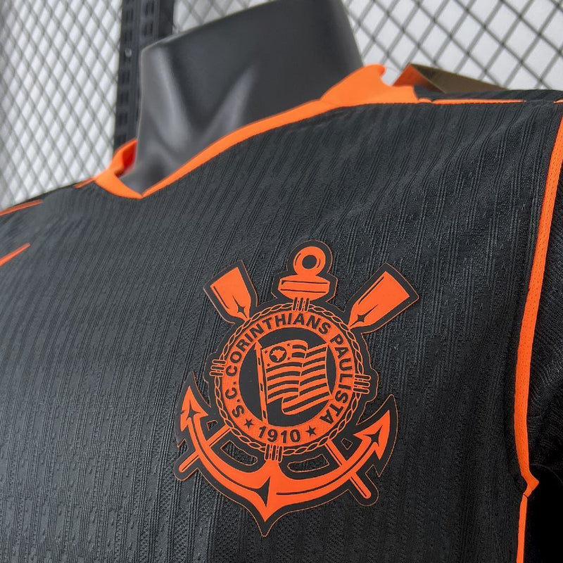 Camisa Corinthians Black Laranja 90 III 25/26  - Versão Jogador