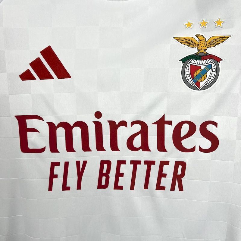 Camisa Benfica Jogo Fora 25/26 Masculina - Torcedor Adidas Branco