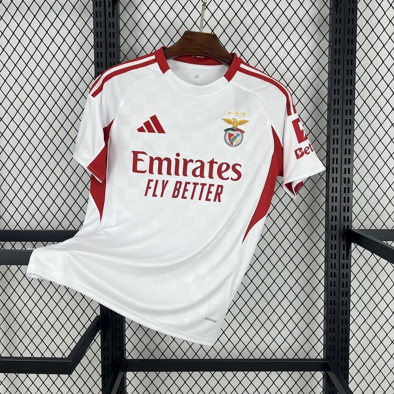 Camisa Benfica Jogo Fora 25/26 Masculina - Torcedor Adidas Branco