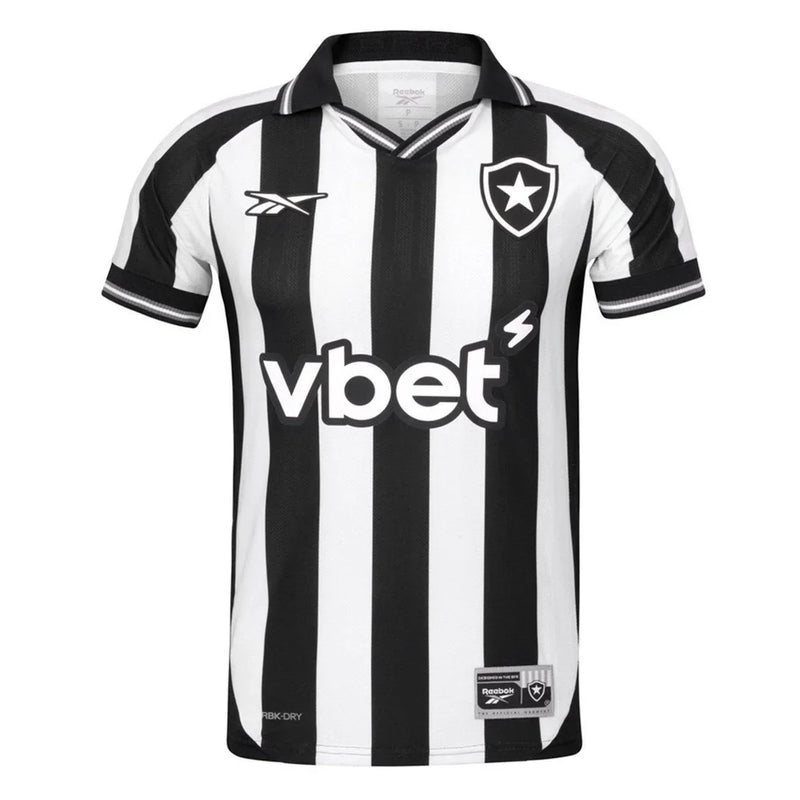 Camisa Botafogo I 25/26 s/n Torcedor Reebok Masculina - Branco+Preto