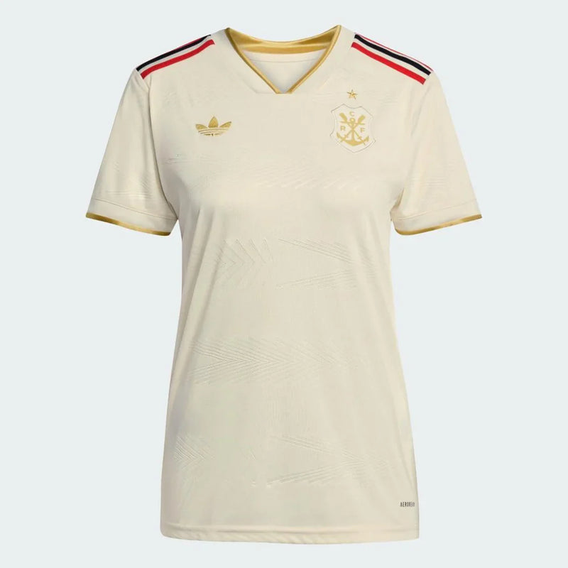 Camisa Flamengo III 25/26 Torcedor Adidas Feminina - Off White