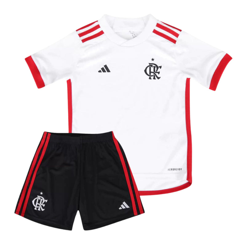 Kit Infantil CR Flamengo ll 2024/25 Branco - Modelo Torcedor