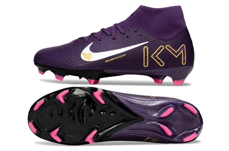 Chuteira Campo Nike Mercurial Superfly FG 10 Academy KM- Cano Alto Roxa
