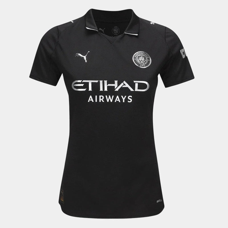 Camisa Manchester City Away 25/26 s/n Torcedor Puma Feminina - Preto