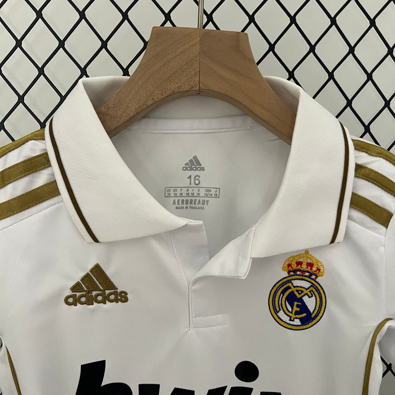 Kit Infantil Real Madrid Retrô 2011/2012– Branco