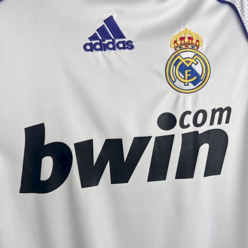 Camisa Real Madrid 2007/2008 Retrô  - Adidas Branca