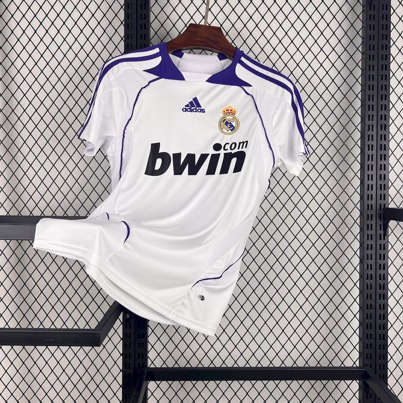 Camisa Real Madrid 2007/2008 Retrô  - Adidas Branca