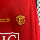 Camisa Retrô Manga Longa Manchester United 2007/2008 Retrô  - Nike Vermelha