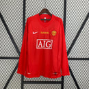 Camisa Retrô Manga Longa Manchester United 2007/2008 Retrô  - Nike Vermelha