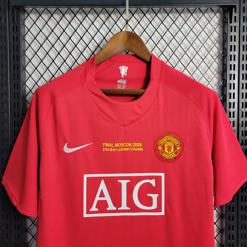 Camisa Manchester United 2007/2008 Retrô  - Nike Vermelha