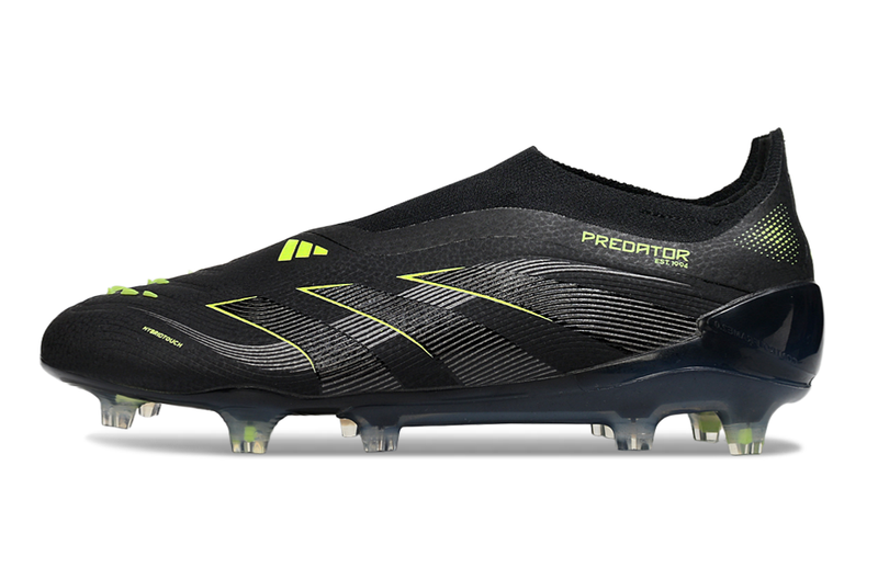 Chuteira Campo Adidas 25 Predator Elite FG- Sem Cadarço Preto/Verde