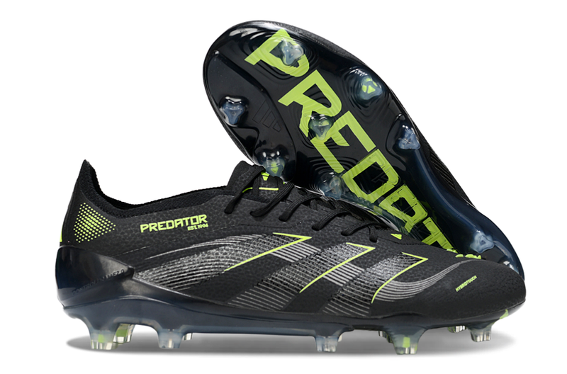 Chuteira Campo Adidas 25 Predator Elite FG- Preto/Verde