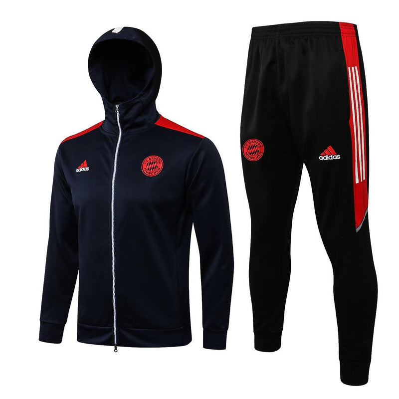 Conjunto Inverno Bayern de Munique Azul Escuro Adidas - Com Capuz