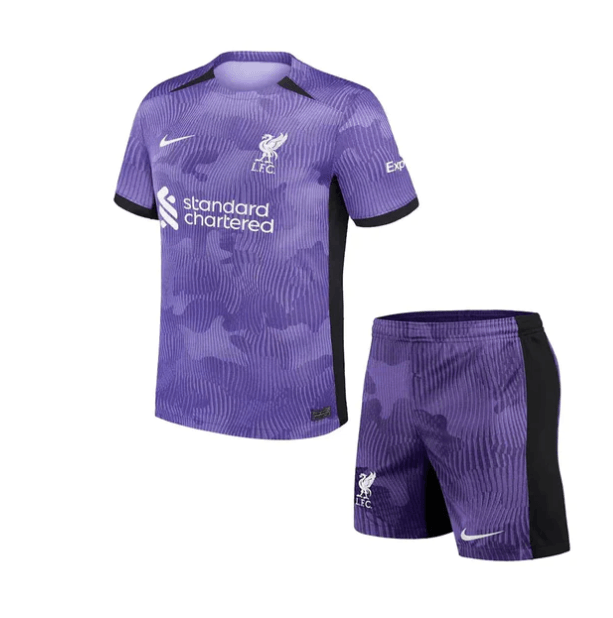 Kit Infantil Liverpool Third 23/24 - Roxo