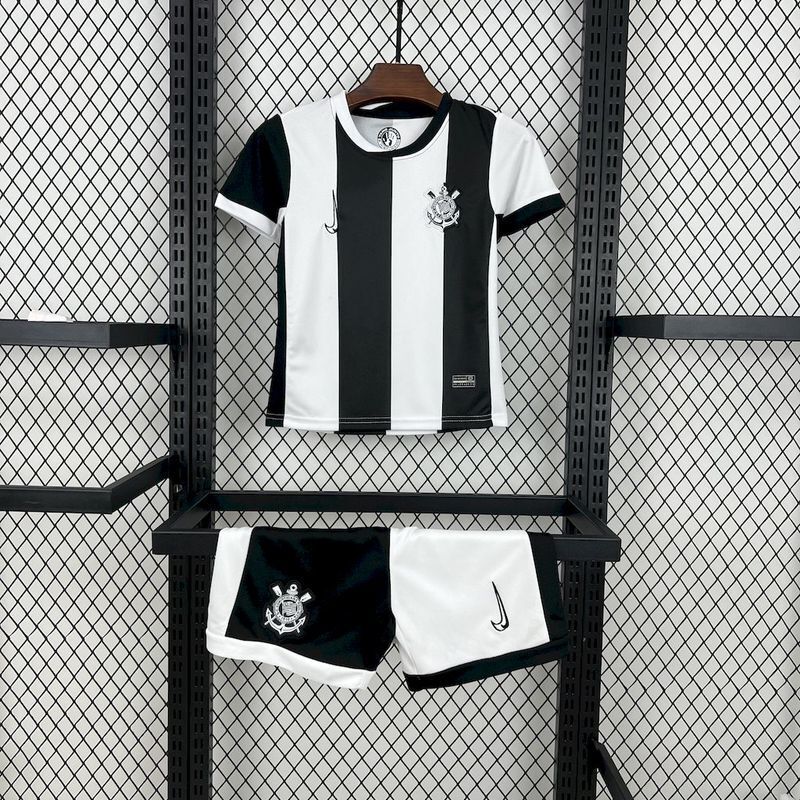 Kit Infantil Corinthians 24/25 –  Prreto/Branco