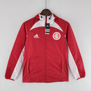 Corta-vento Internacional Adidas - Vermelho e Branco