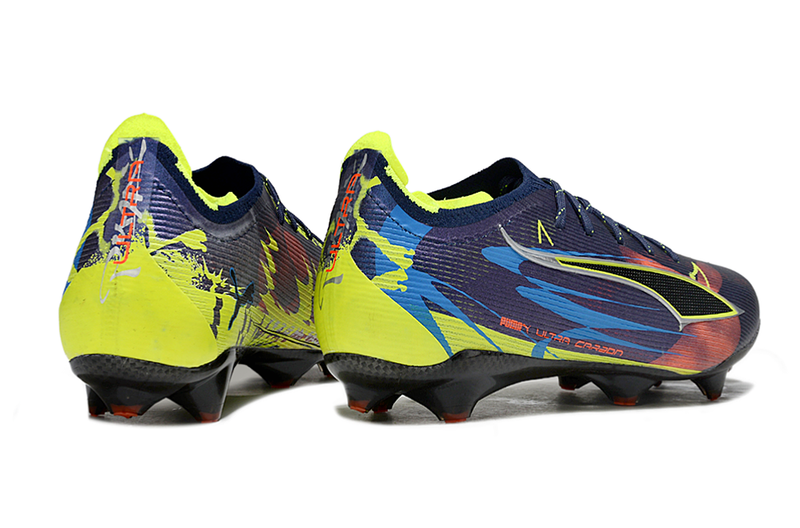 Chuteira Campo Puma Ultra 6 FG- Azul/Verde