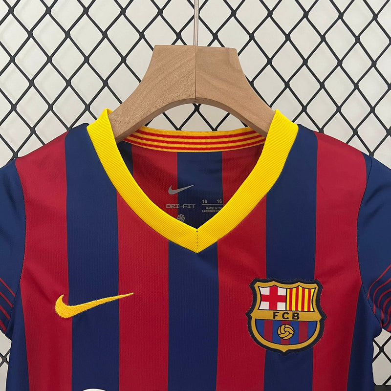 Kit Infantil Barcelona  Retrô 13/14 – Azul/Vermelho