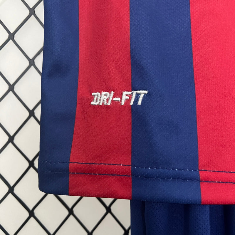 Kit Infantil Barcelona  Retrô 13/14 – Azul/Vermelho