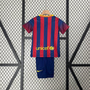 Kit Infantil Barcelona  Retrô 13/14 – Azul/Vermelho