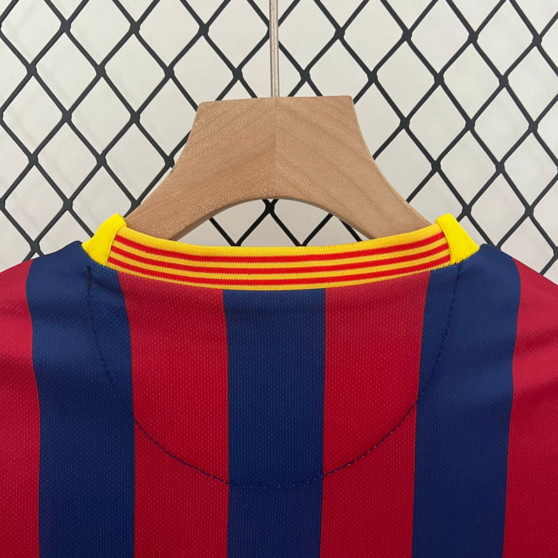 Kit Infantil Barcelona  Retrô 13/14 – Azul/Vermelho