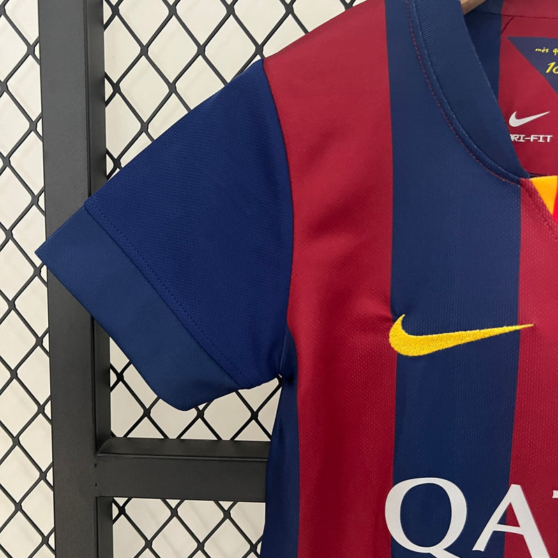 Kit Infantil Barcelona  Retrô 14/15 – Azul/Vermelho