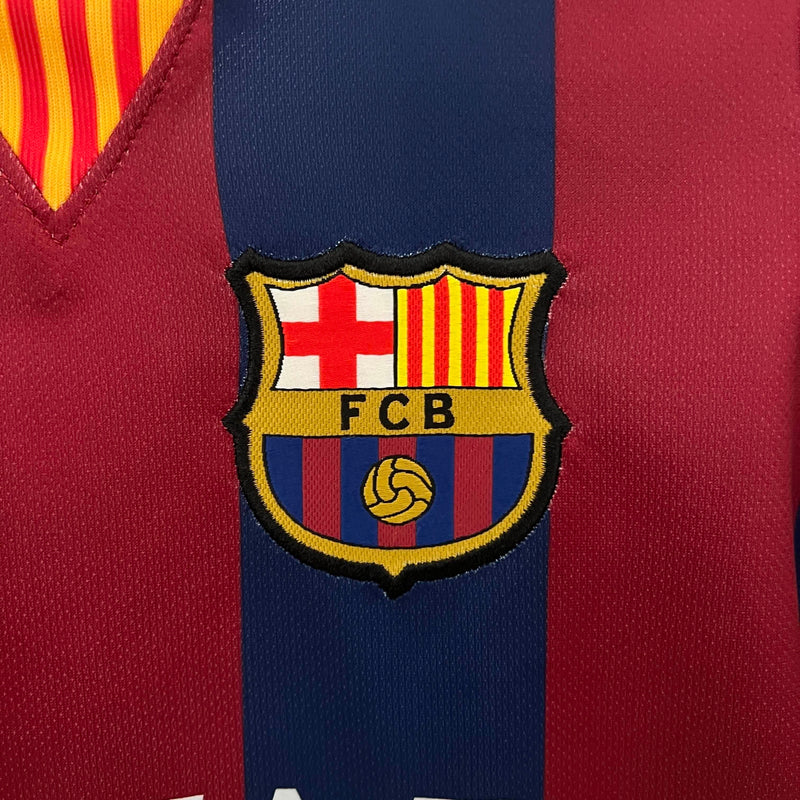 Kit Infantil Barcelona  Retrô 14/15 – Azul/Vermelho