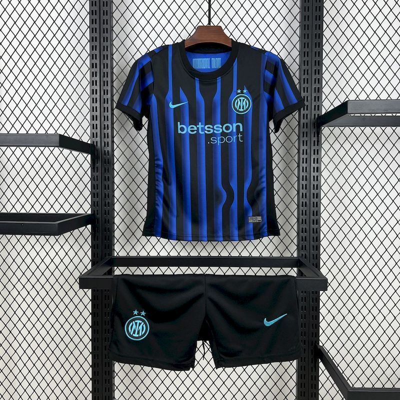 Kit Infantil Inter de MilaoMilão 25/26 –  Azul/Preto