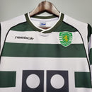 Camisa Retrô Sporting I Home 01/03 - Masculina - Verde e Branca